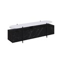 Comoda TV, Decortie, Hanley Bendir, 160 x 48 x 35.6 cm, pal melaminat, multicolor