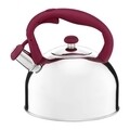 Ceainic cu maner colorat Tropical, Ambition, 2.3 L, inox, rosu