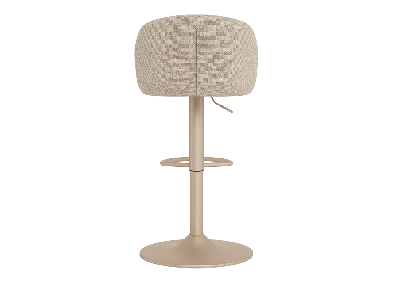 Scaun de bar Eleanor, Actona, 53x56x110 cm, rotativ, tesatura structurata/otel, bej - view 6