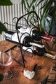 Suport pentru sticle de vin, Puqa Design, Jade, 20.5x22x34.5 cm, Metal, Negru