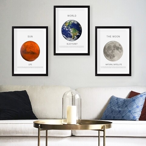 Set 3 tablouri decorative, SET_091, Lulu, 24×29 cm, plastic 24x29