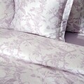 Cearceaf pentru pilota Romantics, Decomex, 200x220 cm, bumbac, alb/lila
