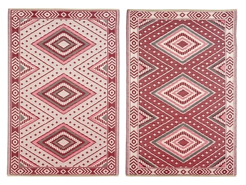 Covor de exterior cu doua fete ethnic, bizzotto, 150 x 210 cm, polipropilena, multicolor