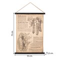 Decoratiune de perete Peas, Creaciones Meng, 55x75 cm, in/lemn de brad chinezesc
