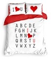 Lenjerie de pat dubla King Size, 4 piese, The Club Cotton, Love Name, bumbac ranforce, 145 TC, multicolor