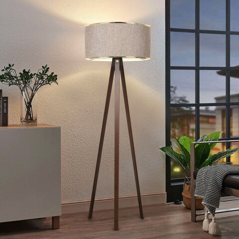 Lampadar, ayd-2957, insignio, 38 x 140 cm, 1 x e27, 60w, bej/auriu
