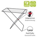 Uscator rufe pliabil Solo Champion, Wenko, 103x54x87 cm, metal/polietilena, negru