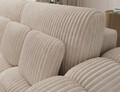 Canapea extensibila 3 locuri ELTAP, Cotonn, 256x119x105 cm, lemn/poliester, alb murdar