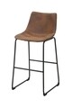Scaun de bar Metropolitan, Mauro Ferretti, 45 x 54 x 99 cm, fier/piele ecologica