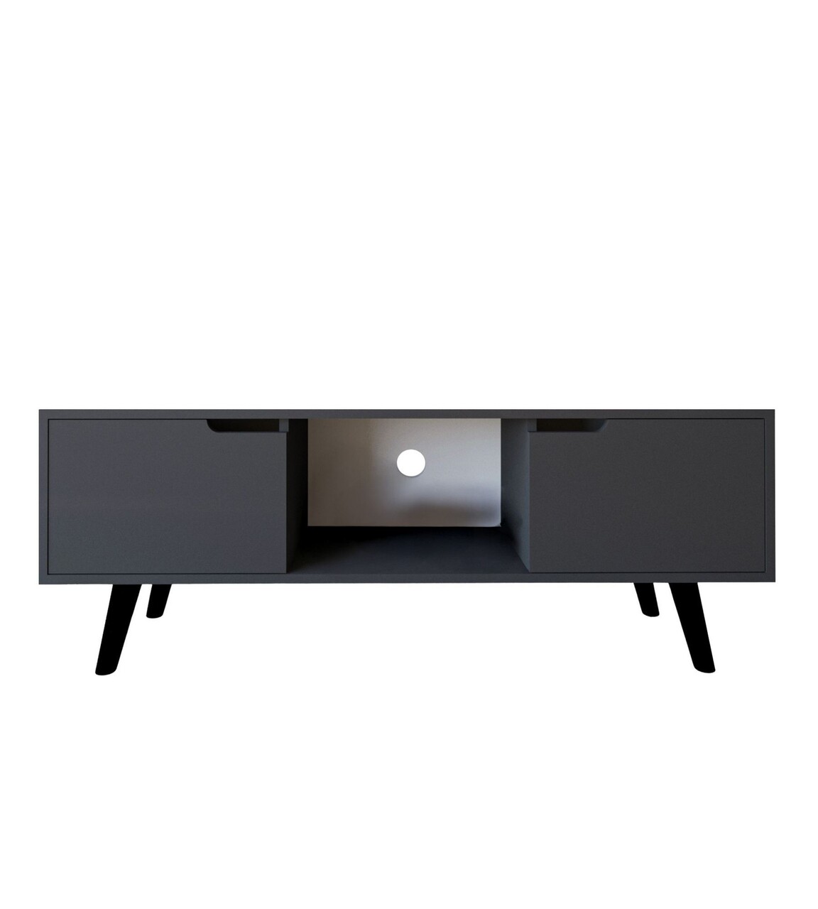 Comoda TV, Hanah Home, Siena, 139.7x53x53 cm, PAL, Antracit - imagine 4