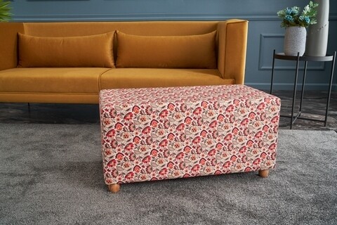 Taburet aria puf uzun, balcab home, 40x40x40 cm, lemn, multicolor