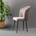 Set scaune 2 piese, Beckley, Rubi, MDF , Cappuccino / Negru