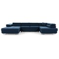 Coltar extensibil dreapta 6 locuri ELTAP, Rod-27, Rodrigo, 345x202x90 cm, lemn/poliester, gri deschis