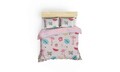 Lenjerie de pat dubla, Kokteyl - White, Eponj Home, 65% bumbac/35% poliester