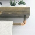 Raft de perete, Evila Originals, AA117, 50x15x15 cm, Maro