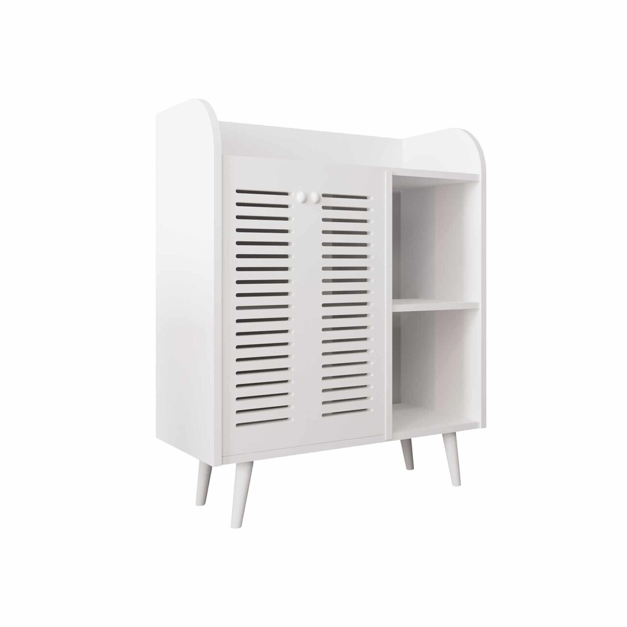 Dulap de bar pentru cafea, Hanah Home, Magnetar, 90x109x40 cm, MDF, Alb - view 3