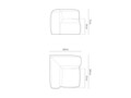 Modul pentru canapea, 1 loc, Martina-120, Micadoni Home, 100x100x75 cm, catifea, verde