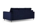 Canapea extensibila, Camellia, Mazzini Sofas, 3 locuri, cu lada de depozitare, 220x100x92 cm, catifea, albastru regal