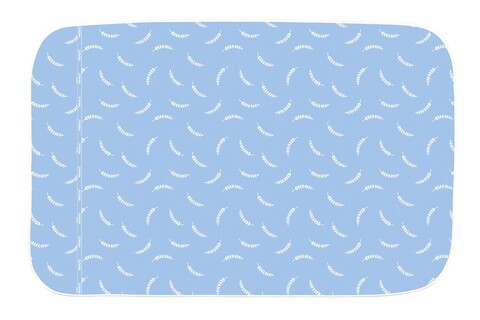 Patura pentru calcat Air Comfort, Wenko, 130x65 cm, bumbac, albastru/alb