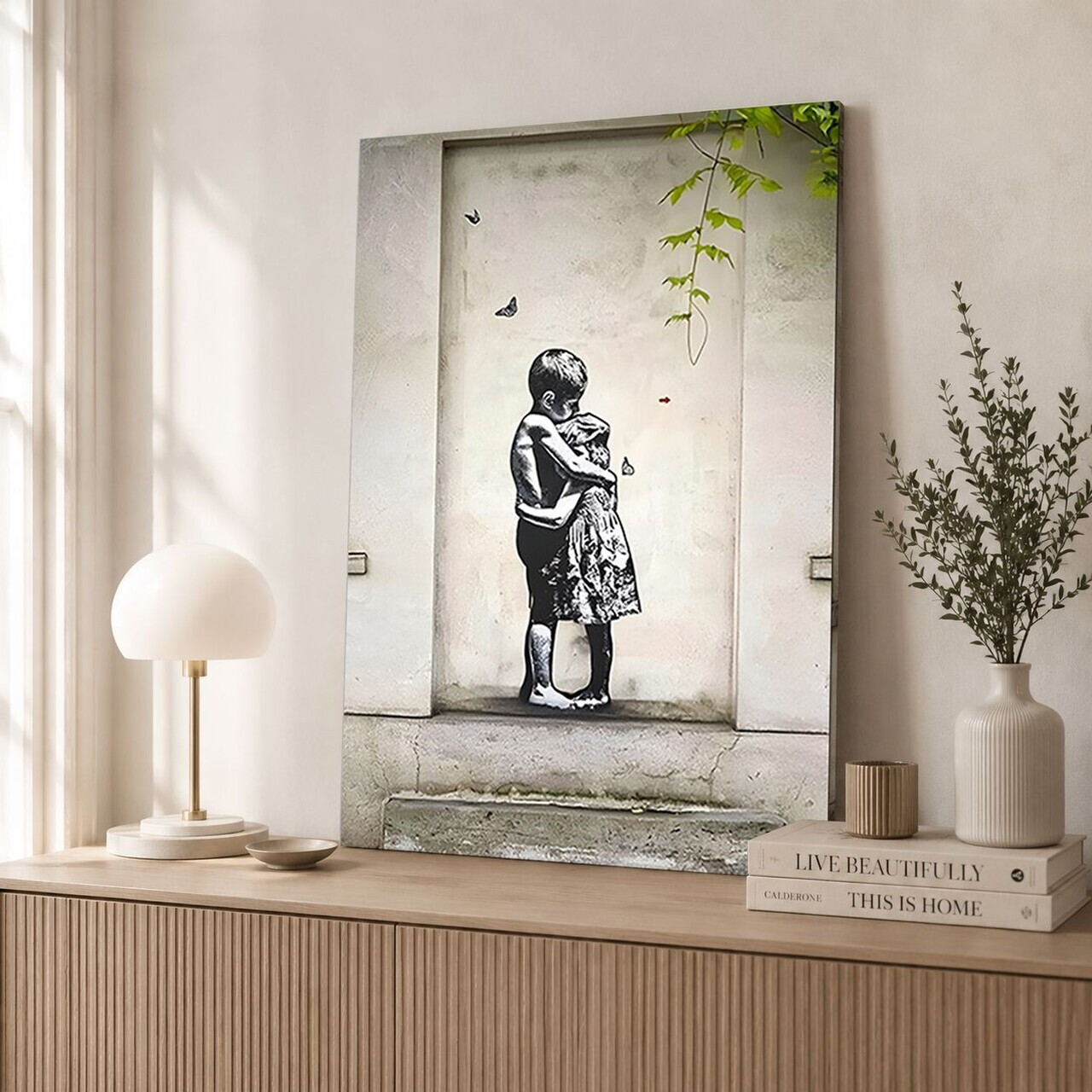 Tablou decorativ, KNV12052, Canvas, Cadru: 100% lemn (grosime: 3 cm), Multicolor — imaginea 2