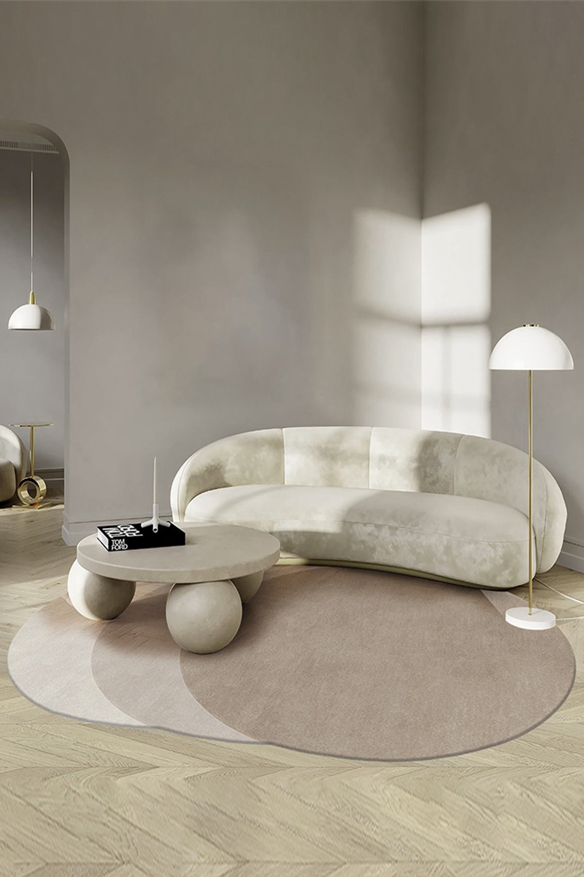 Covor, CLR-0000680-004, 80x250 cm, Poliester, Bej