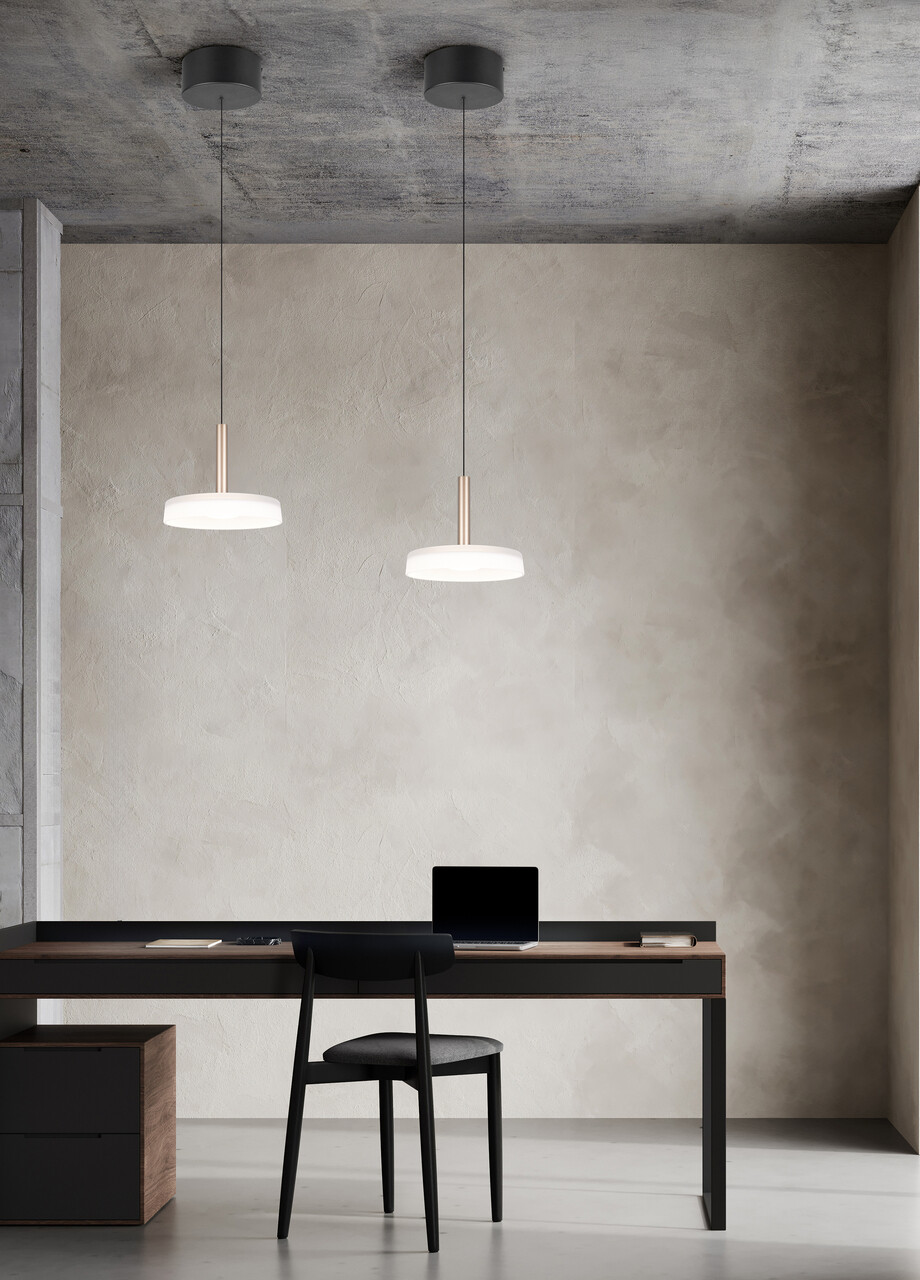 Lustra Celeste, TRIO, 22x200 cm, 10W, 1x SMD LED, metal, negru/alb
