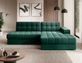 Coltar extensibil dreapta 3 locuri ELTAP, RT-35LU, Blezalt, 240x150x82 cm, lemn/poliester, verde inchis