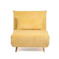 Canapea 1 loc Solace, Homla, 91x83x84 cm, MDF/catifea, mustar