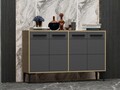 Consola, Odessa, Stria, 120x30x75 cm, PAL, Stejar safir / Antracit