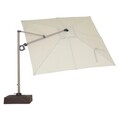 Umbrela cu brat lateral, Jupiter, L.300 l.300 cm, aluminiu, natur/gri