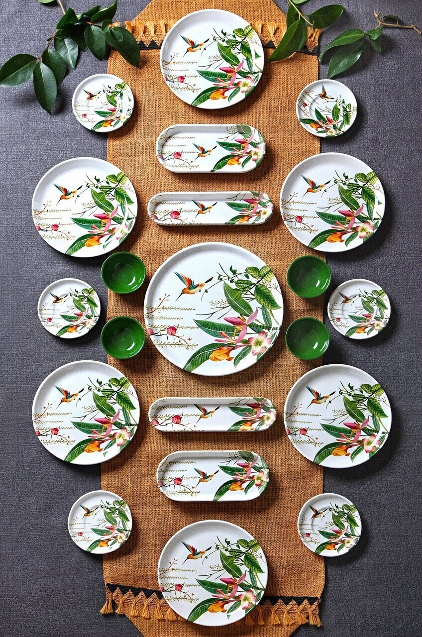 Set de mic dejun, Hermia, 759NRE1142, Ceramica, Farfurie de servire: 20 x 20 cm (6 bucăți), Multicolor - view 2