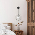 Aplica de perete, Fulgor, 942FLG2101, Metal, Alb/Negru