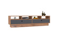 Comoda TV, Puqa Design, Apdus, 160x30x29.6 cm, PAL, Pin Atlantic / Antracit