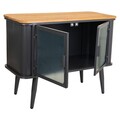 Bufet inferior Creaciones Meng, 70x32x54.5 cm, fier, negru/gri