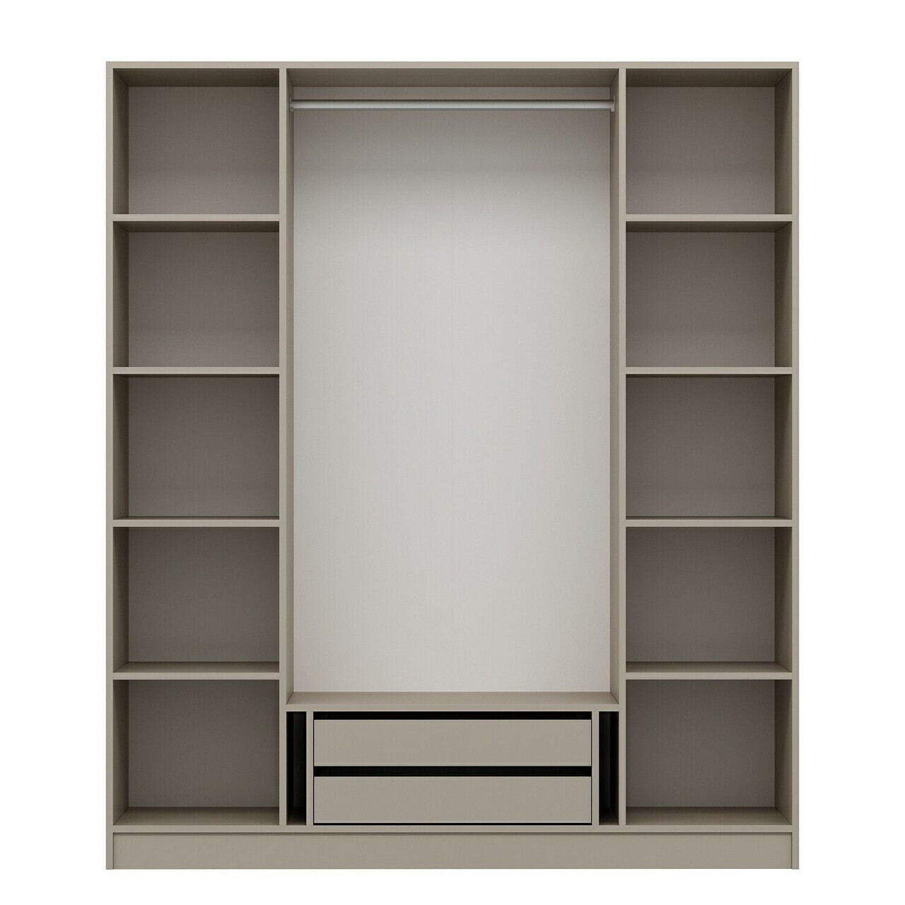 Dulap pentru haine, Hanah Home, Nisa, 180x210x52 cm, Gresie — imaginea 6