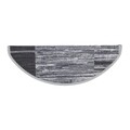 Covor scari Phoenix Semirotund, Decorino, 23x64 cm, poliamida, gri