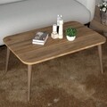 Masuta de cafea Tobit, Pakoworld, 89x55x39 cm, PAL melaminat, walnut/maro