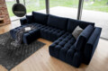 Coltar extensibil stanga 6 locuri ELTAP, LT-40LO, Bonito, 350x175x92 cm, lemn/poliester, albastru inchis