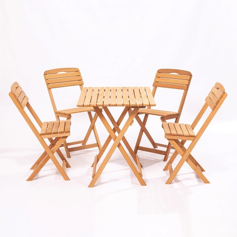 Set masa si scaune de gradina 5 piese, meya dekor, my004, maro