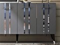 Consola, Olivia, Asel, 150x80x40 cm, PAL , Antracit / Argintiu