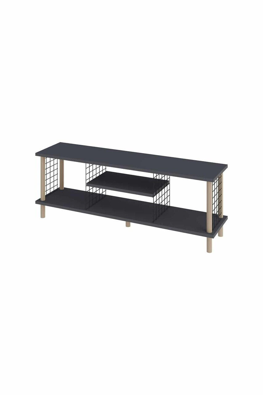 Comoda TV, Hanah Home, Peka-0048, 120x42.6x30 cm, PAL, Antracit — imaginea 4