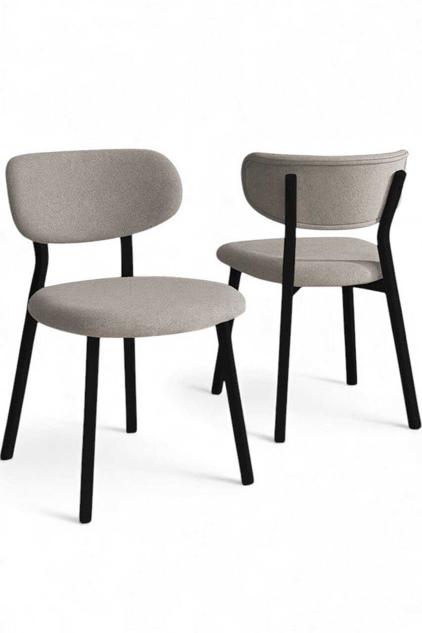 Set scaune 6 piese, Hanah Home, Toldy, Gri/Negru - view 2