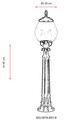 Lampadar de exterior, Avonni, 685AVN1285, Plastic ABS, Negru
