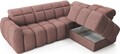 Coltar extensibil dreapta 4 locuri ELTAP, RT-24PAO, Falconn, 258x208x107 cm, lemn/poliester, roz inchis