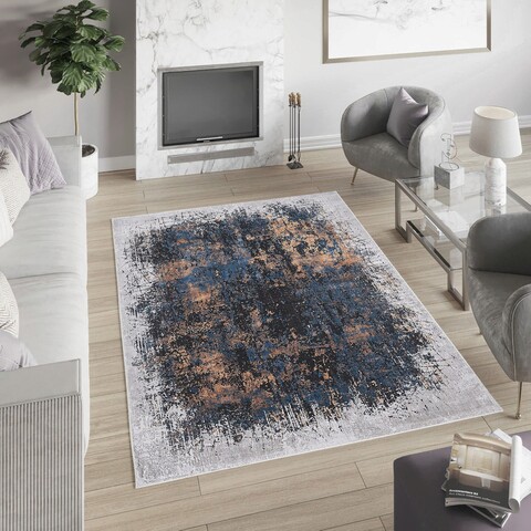 Covor, Woopamuk035, 100×300 cm, 70% bumbac/30% poliester, Multicolor Homefesto
