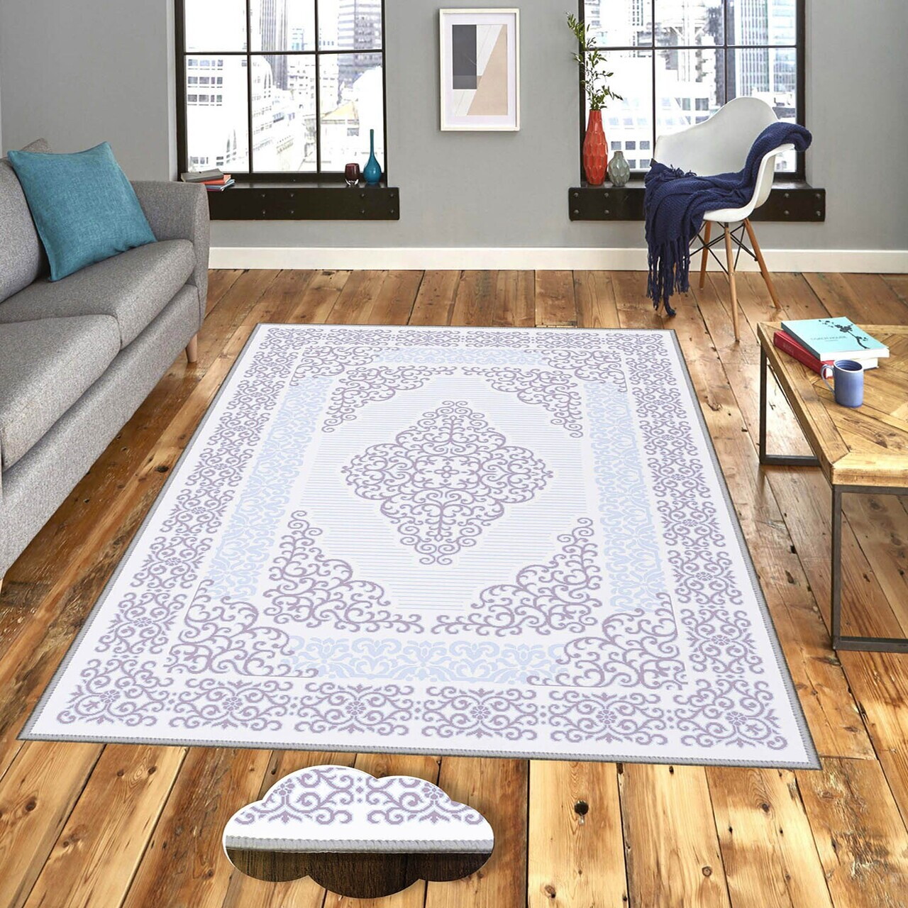 Covor Eexfab992-1 100x300 cm Poliester Multicolor