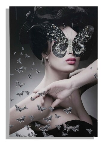 Tablou decorativ dark lady, mauro ferretti, 80x120 cm, canvas, multicolor