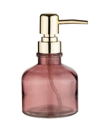 Dozator sapun lichid, wenko, atessa, 200 ml, 8 x 14 x 8 cm, sticla, roz