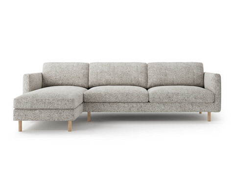 Coltar stanga 4 locuri, Eden, Micadoni, 286x150x90 cm, tesatura structurata, bej melange