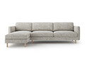 Coltar stanga 4 locuri, Eden, Micadoni, 286x150x90 cm, tesatura structurata, bej melange